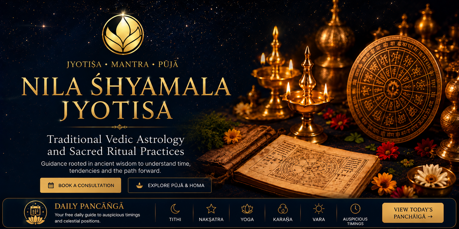Nila Shyamala Jyotish — Traditional Vedic Astrology and Sacred Ritual Practices