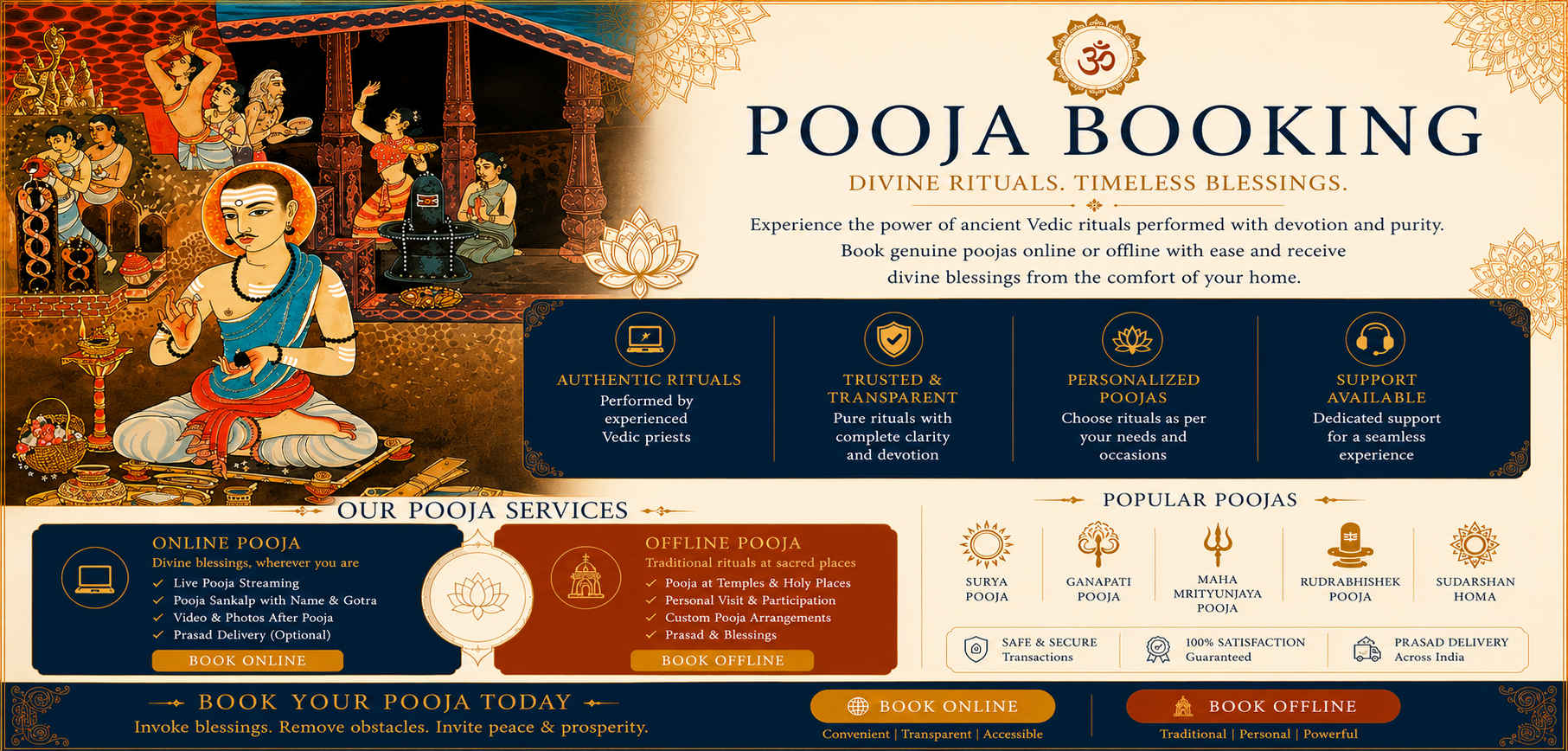 Pooja Booking — Divine rituals. Timeless blessings.
